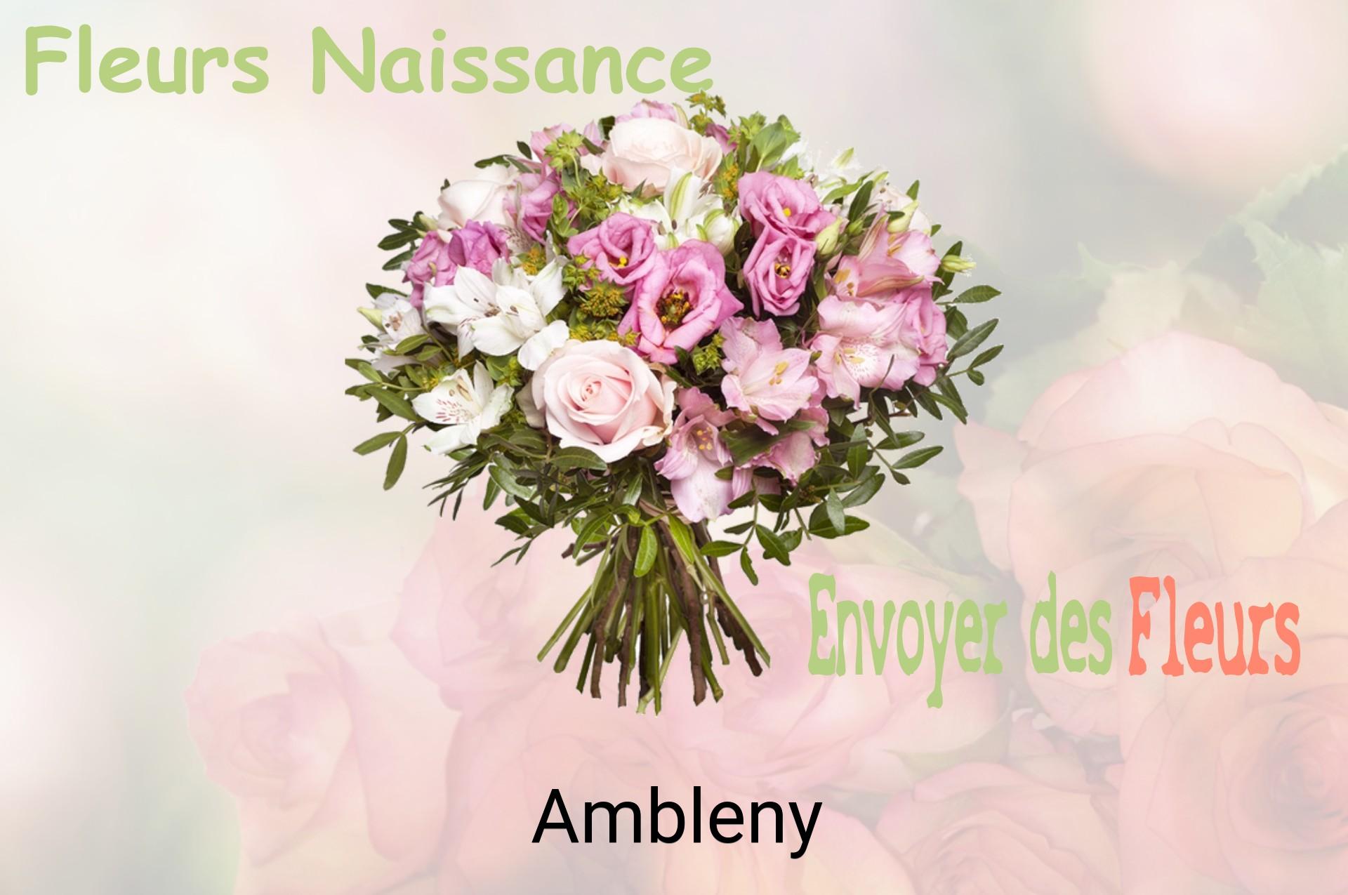 Bouquet de fleurs de naissance livré à Ambleny